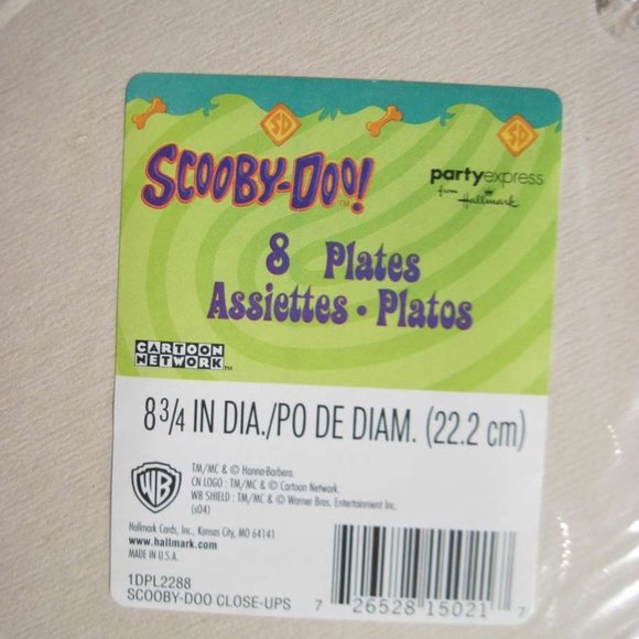 8 Scooby-Doo! 8 3/4" Red Design Paper Plates Birthday Party Express Hallmark Dog - Picture 2 of 10